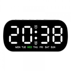 YD-5507 Adjustable Brightness Digital Alarm Clock Date Time Display Custom Logo Desktop Bedside Table for Bedroom/Office Modern Design
