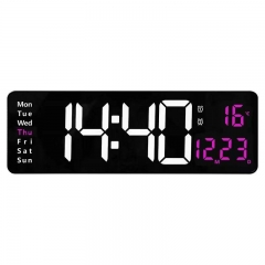 YD-6626 16-Inch Large Simple Living Room Screen Functional Display Clock Nordic Digital Clock Led Wall Clock