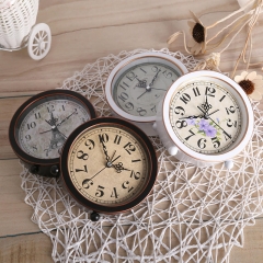 YD-G51 Retro Alarm Clock G51 Creative Modern Design Quartz Motivity Silent Metal Bedside Student Clock Analog Display