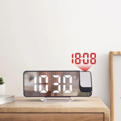 YD-673 LED Electric Projected Clocks Mirror Clock Project Table With Digital Wall Projection Alarm USB Power Projector Big Time Display