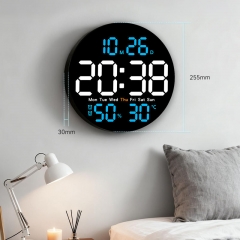 YD-5501 Electronic Multi-Functional Home Decor Temperature Humidity Display Silent Calendar Smart LED Digital Wall Clock for Living Room