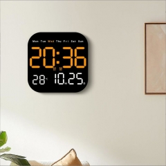 YD-6650 NEW Large LED Brightness Adjustable Timer Alarm LED Clock Digital Wall Table Clock Remote Home Decor Office Factory