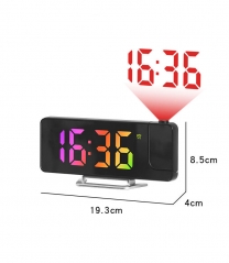 YD-673 LED Electric Projected Clocks Mirror Clock Project Table With Digital Wall Projection Alarm USB Power Projector Big Time Display