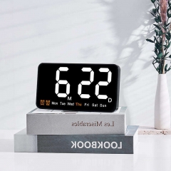 YD-6638 Digital Large Display Led Digital Wall Clock Brightness Adjustable Voice Control Display Temperature Desktop Alarm Clock