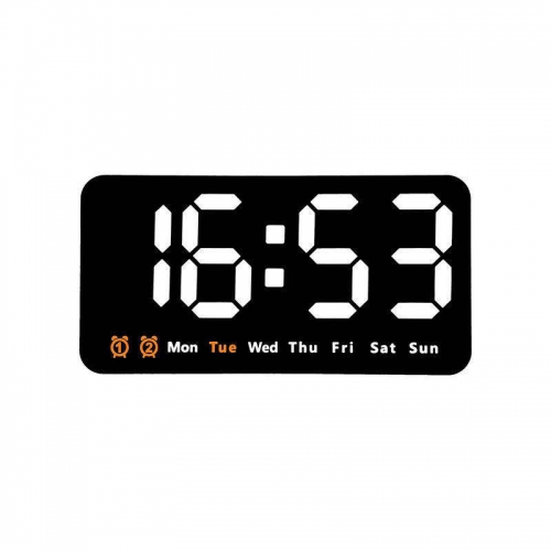 YD-6638 Digital Large Display Led Digital Wall Clock Brightness Adjustable Voice Control Display Temperature Desktop Alarm Clock