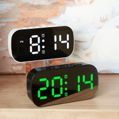 YD-6637 Rechargeable Digital Alarm Clock Snooze Night Mode Table Clock USB Temperature Time Display LED Clocks