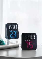 YD-8015 New Multifunctional Colorful Display Temperature Calendar Simple LED Digital Alarm Wall Clock Home Decor