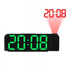 YD-8013 RGB LED Mirror Colorful Tabletop Clock Smart Projection Bedside Alarm Clocks for Students