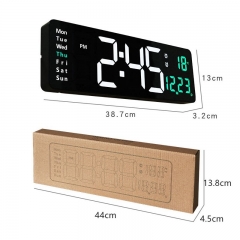 YD-6626 16-Inch Large Simple Living Room Screen Functional Display Clock Nordic Digital Clock Led Wall Clock