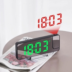 YD-673 LED Electric Projected Clocks Mirror Clock Project Table With Digital Wall Projection Alarm USB Power Projector Big Time Display