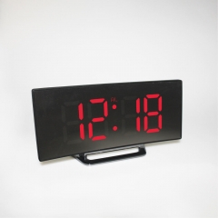 YD-6507 Curved Screen Snooze Function Digital Table Desk Clock Large Screen LED Mirror Desk Clock Reloj Silent Alarm Clock
