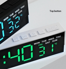YD-5519 LED Bedside Lamp Clock with Gentle Ambient Light Temperature Display Fahrenheit Celsius Switch Night Light