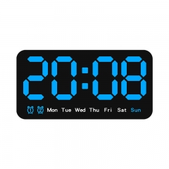 YD-6638 Digital Large Display Led Digital Wall Clock Brightness Adjustable Voice Control Display Temperature Desktop Alarm Clock