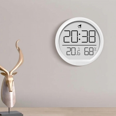 YD-2303 Thin Digital Display Quartz Movement Desk Clock Indoor Household Electronic Temperature Humidity Meter Wall-Mounted for Kitchen