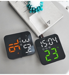 YD-8015 New Multifunctional Colorful Display Temperature Calendar Simple LED Digital Alarm Wall Clock Home Decor