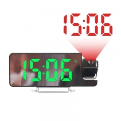 YD-673 LED Electric Projected Clocks Mirror Clock Project Table With Digital Wall Projection Alarm USB Power Projector Big Time Display