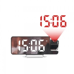 YD-673 LED Electric Projected Clocks Mirror Clock Project Table With Digital Wall Projection Alarm USB Power Projector Big Time Display