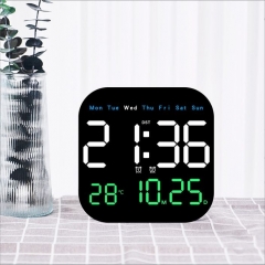 YD-6650 NEW Large LED Brightness Adjustable Timer Alarm LED Clock Digital Wall Table Clock Remote Home Decor Office Factory