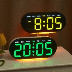 YD-GH9003 USB Modern Neon With USB Led Desk Clock Smart Digital Table Clocks Hotel Bedroom Digital Alarm Clock
