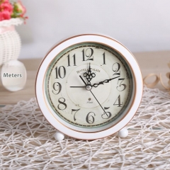 YD-G51 Retro Alarm Clock G51 Creative Modern Design Quartz Motivity Silent Metal Bedside Student Clock Analog Display