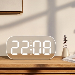 YD-6637 Rechargeable Digital Alarm Clock Snooze Night Mode Table Clock USB Temperature Time Display LED Clocks