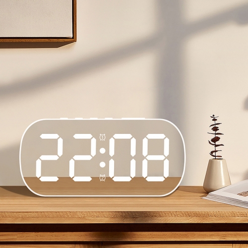 YD-6637 Rechargeable Digital Alarm Clock Snooze Night Mode Table Clock USB Temperature Time Display LED Clocks