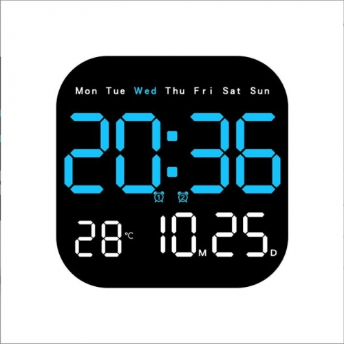 YD-6650 NEW Large LED Brightness Adjustable Timer Alarm LED Clock Digital Wall Table Clock Remote Home Decor Office Factory