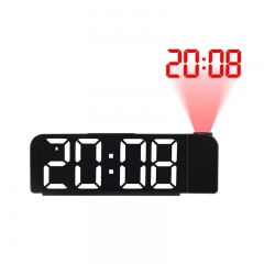 YD-8013 RGB LED Mirror Colorful Tabletop Clock Smart Projection Bedside Alarm Clocks for Students