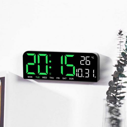 YD-0707 New Large Screen Alarm Clock, Simple LED Desktop Clock, Large Size Desk Clock Hung Clock