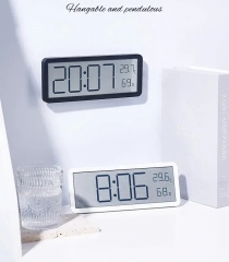 YD-YD106 LCD Screen Digital Wall Clock Time Temperature Humidity Display Electronic Clock Hanging Desktop Digital Clock