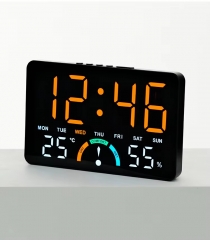 YD-GH9007 OEM/ODM Desk Table Clock Room Bedside Digital Clock Large Display Temperature Humidity Smart Led Alarm Clock