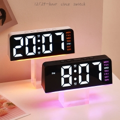 YD-GH9001 Multi-functional Digital Alarm Clock Reloj LED Digital Desk Clock Display Temperature Week Calendar Table Alarm Clock with Light
