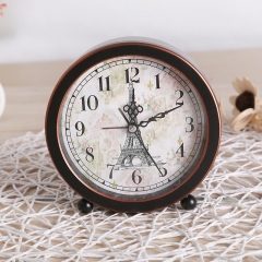 YD-G51 Retro Alarm Clock G51 Creative Modern Design Quartz Motivity Silent Metal Bedside Student Clock Analog Display