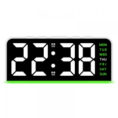 YD-GH9001 Multi-functional Digital Alarm Clock Reloj LED Digital Desk Clock Display Temperature Week Calendar Table Alarm Clock with Light