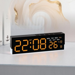 YD-5519 LED Bedside Lamp Clock with Gentle Ambient Light Temperature Display Fahrenheit Celsius Switch Night Light