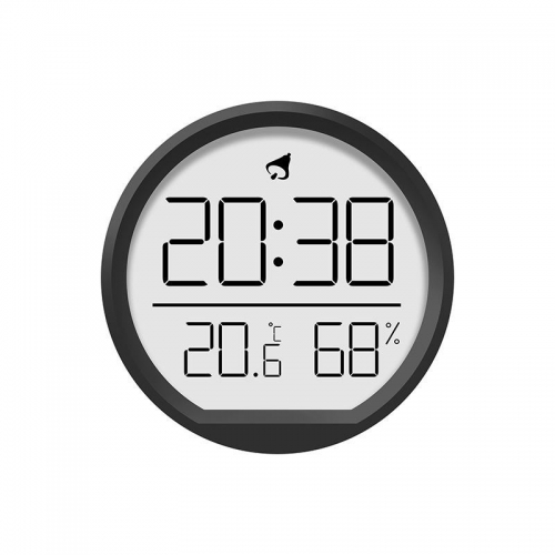 YD-2303 Thin Digital Display Quartz Movement Desk Clock Indoor Household Electronic Temperature Humidity Meter Wall-Mounted for Kitchen
