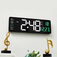 YD-6626 16-Inch Large Simple Living Room Screen Functional Display Clock Nordic Digital Clock Led Wall Clock
