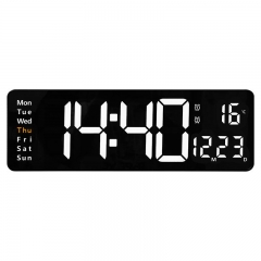 YD-6626 16-Inch Large Simple Living Room Screen Functional Display Clock Nordic Digital Clock Led Wall Clock