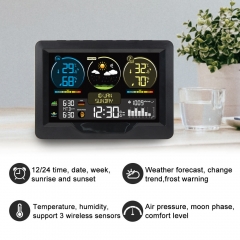 Weather Station Wireless Digital Thermometer Temperature Humidity Monitor with Remote Sensor Barometer Portable Weather Station