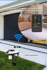 JS-3395TUYA-2 Wireless Eco-Friendly Plastic Weather Station Hygrometer Thermometer Temperature Backlit Monitor Digital Weather Forecast Alarm