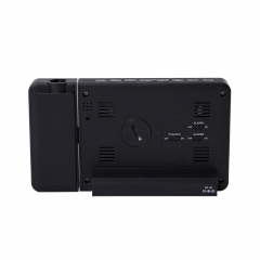 JS-3391 Weather Station Alarm Clock with Projection Weather Monitor Calendar Backlight Desk Clock with Wireless Remote Sensor
