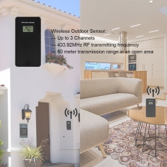 ZX3396C Digital Weather Station Indoor Outdoor Thermometer Hygrometer Barometer Electronics Desktop Alarm Clock Wireless Weather Station