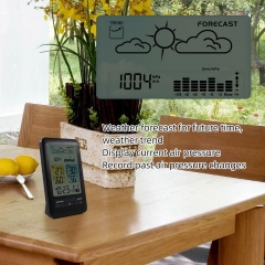 JS-3395D Digital Weather Station Thermometer Hygrometer Wireless Electronic Alarm Clock Barometer Compact Weather Forecast