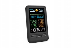 JS-FJ3395C-DCF-VA Color Weather Station with VA Screen Wireless Indoor Temperature Humidity Meter Thermometer Hygrometer Outdoor Weather Station