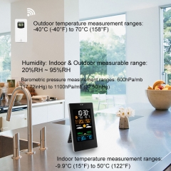 JS-3389 Wifi Connected Multifunctional Home Electronic Tool Climate Detection Compact Weather Meteo Station