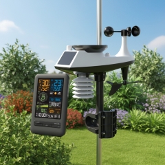 JS-3395TUYA-2 Wireless Eco-Friendly Plastic Weather Station Hygrometer Thermometer Temperature Backlit Monitor Digital Weather Forecast Alarm