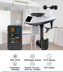 JS-3395TUYA-2 Wireless Eco-Friendly Plastic Weather Station Hygrometer Thermometer Temperature Backlit Monitor Digital Weather Forecast Alarm