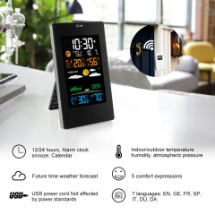 JS-3389 Wifi Connected Multifunctional Home Electronic Tool Climate Detection Compact Weather Meteo Station