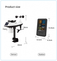 JS-3395TUYA-2 Wireless Eco-Friendly Plastic Weather Station Hygrometer Thermometer Temperature Backlit Monitor Digital Weather Forecast Alarm