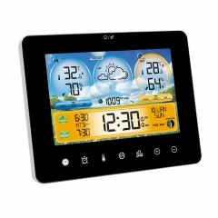 JS-3362M Home Weather Station Digital Thermometer Temperature Humidity Display Electronics Desktop Clock Smart Wireless Weather Station